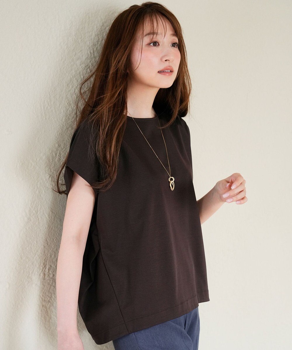 ANY SIS 【シルクタッチさら魅せTシャツ】後ろコクーン プルオーバー 