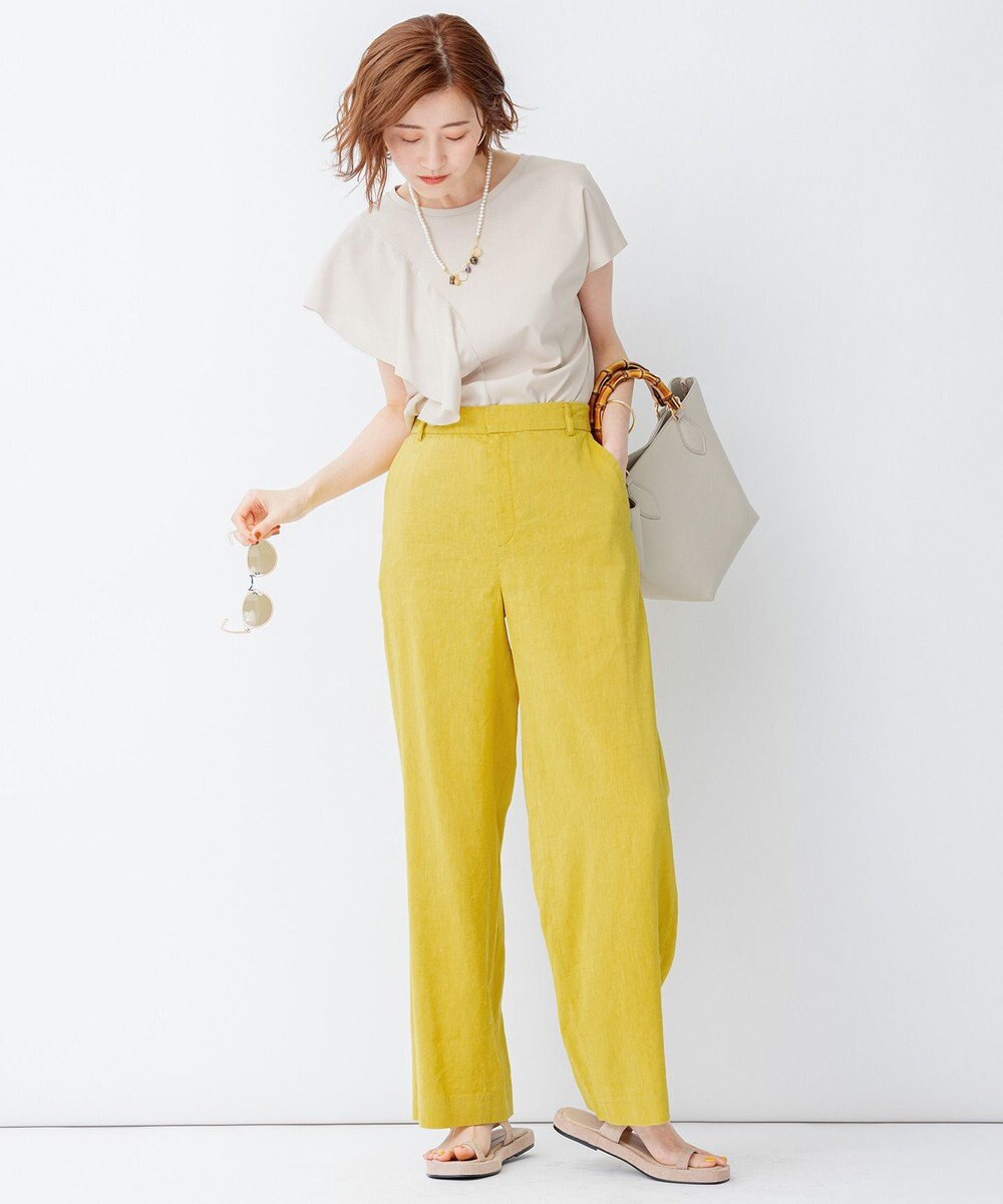 23区 シアーフリルジャージー ラッフル カットソー 