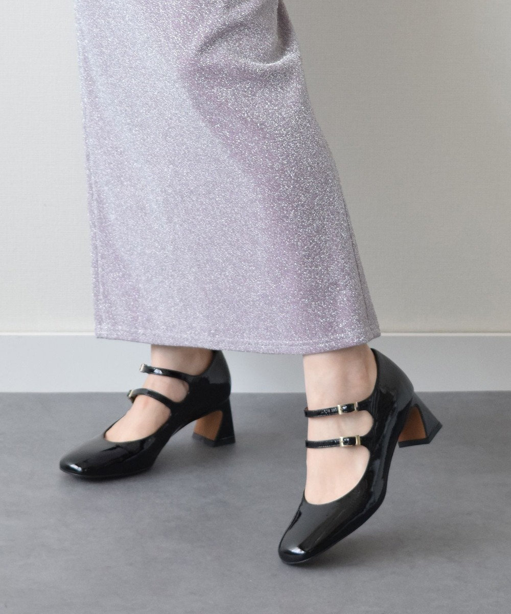 INTER-CHAUSSURES 【ANGEL ALARCON】ダブルストラップパンプス 