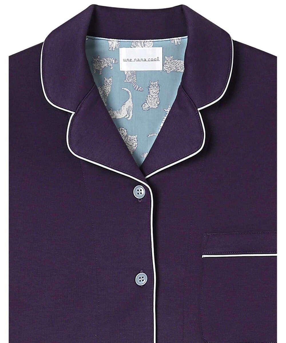 une nana cool 【綿混】ハイゲージダブルエアー 長袖開襟パジャマ MADE WITH LIBERTY FABRIC 