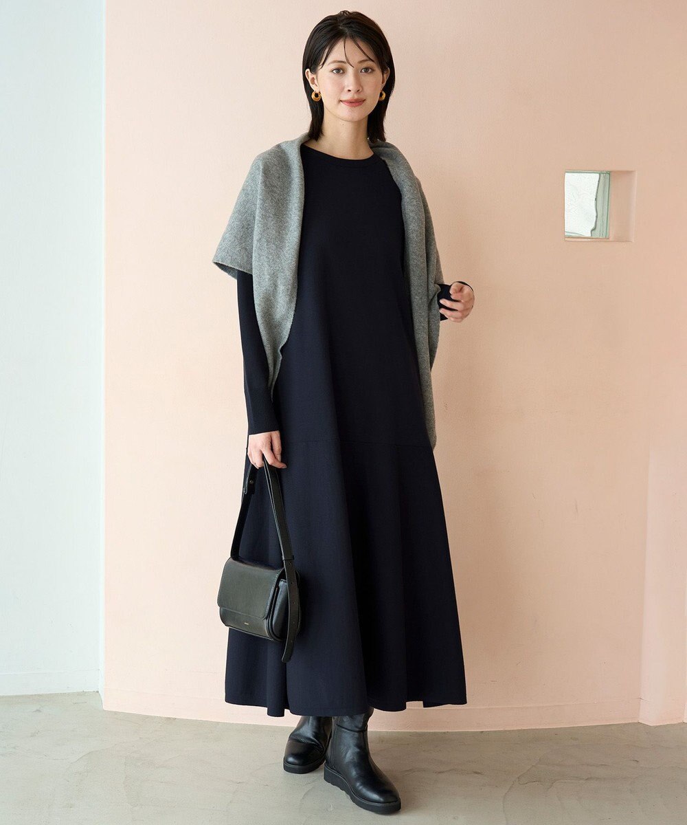 UNFILO マイビューティニット フレアワンピース 