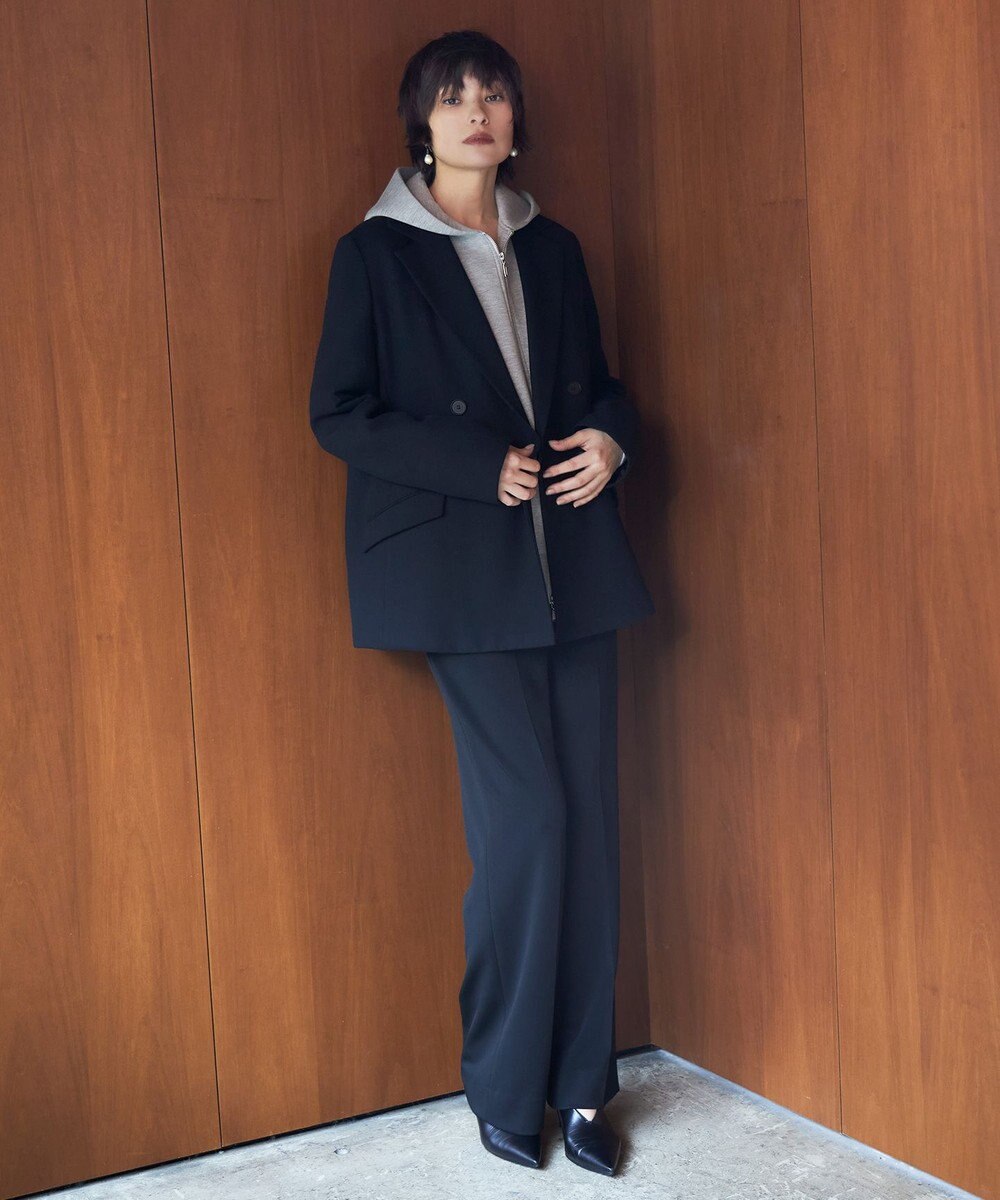 ICB 【洗える】 ビスコースエアーボンディング ジップアップフーディ 