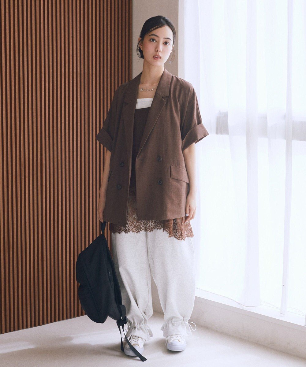 earth music&ecology 裾ドロストスウェットパンツ 