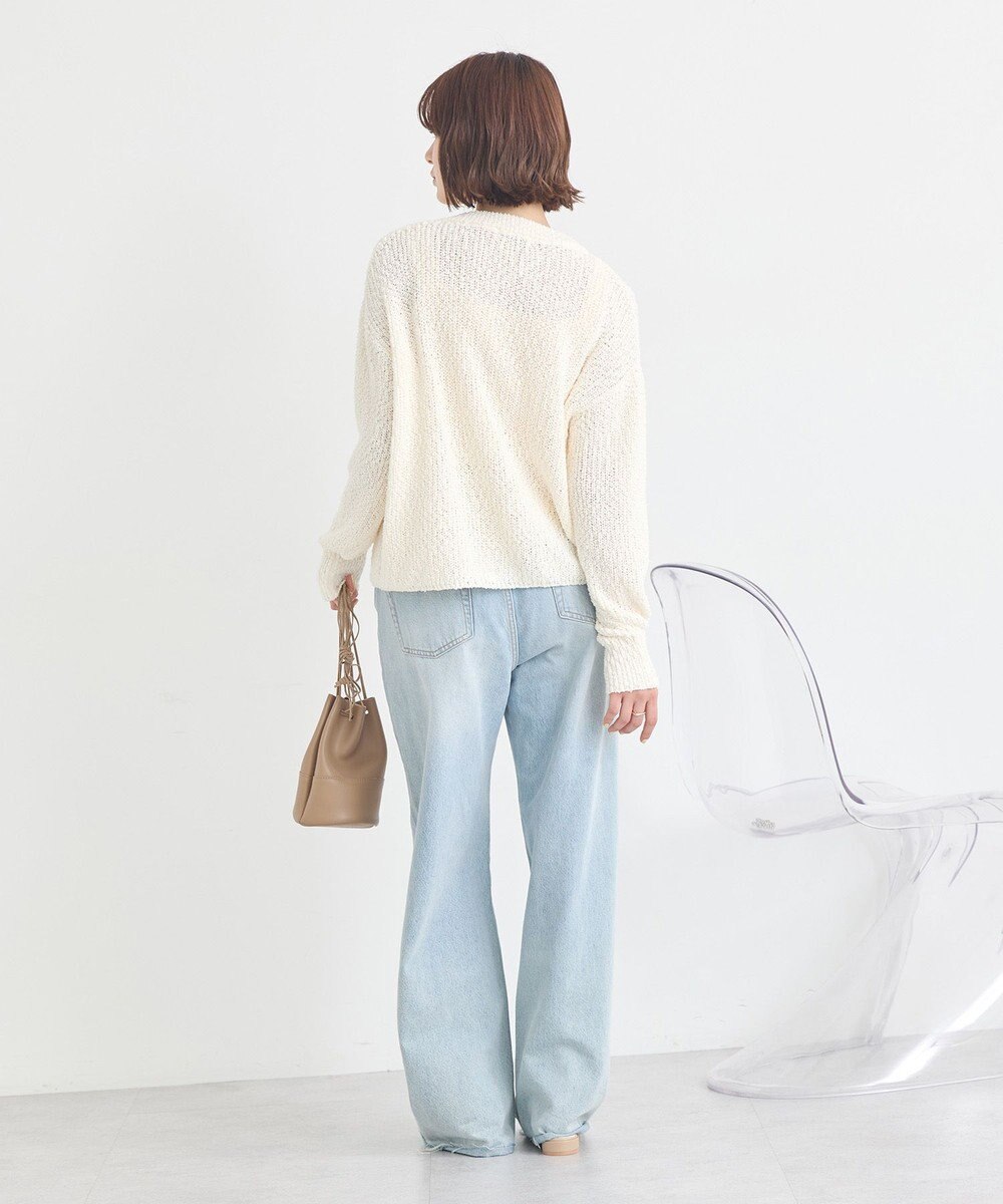 earth music&ecology 【予約】ぽんぽんスキッパーカーディガン 