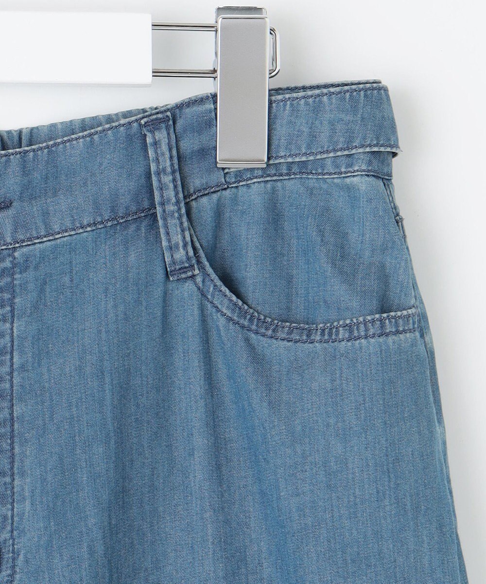 J.PRESS LADIES L 【洗える】4ozライトデニム ワイド パンツ 