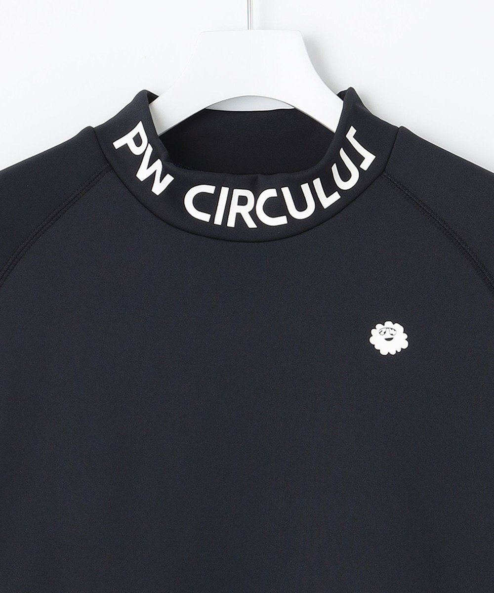 PW CIRCULUS 【MEN】【ストレッチ/軽量】バックロゴ 長袖 モックネック シャツ 