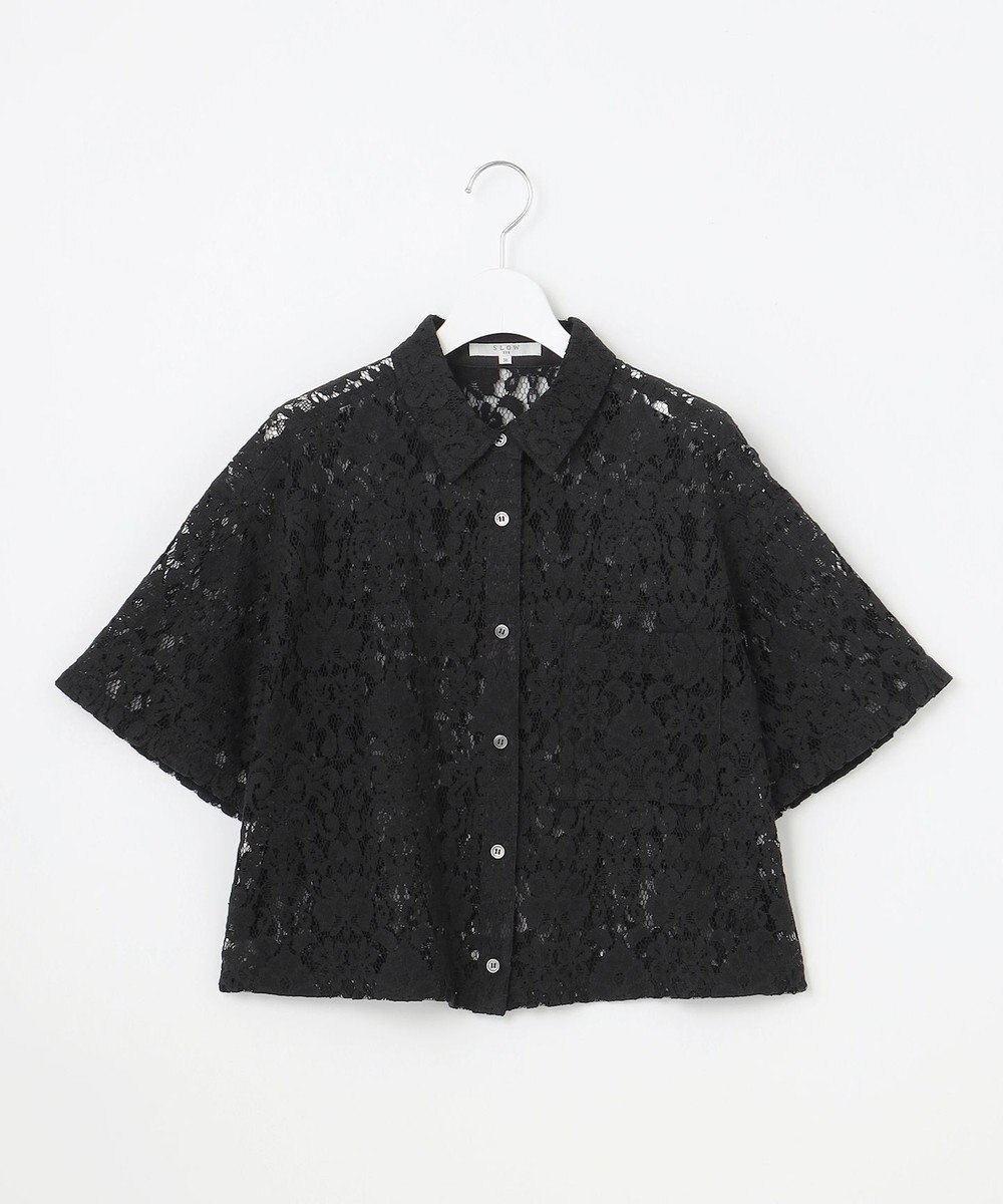 23区 【SLOW/一部店舗限定】好評につき追加生産！モチーフレース シャツ 