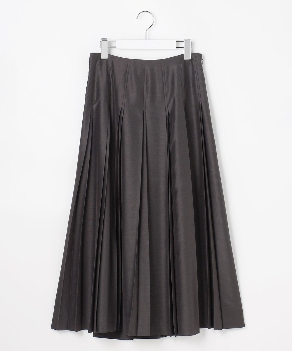 J.PRESS LADIES L エアリースパンボイル プリーツ スカート 