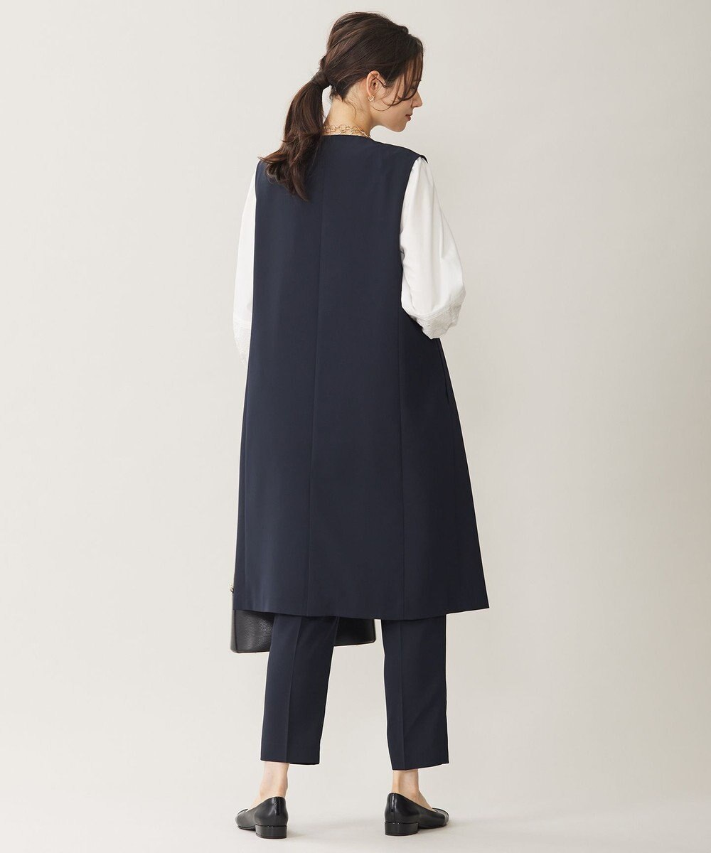 自由区 L 【カタログ掲載・セットアップ対応・UVカット・接触冷感・洗える】ライトストレッチ ジレ 