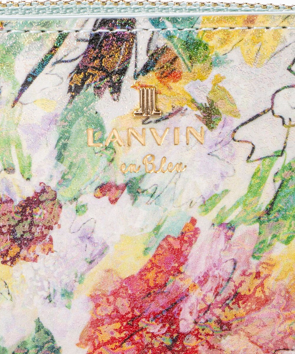 LANVIN en Bleu アクアレル Lファスナー二つ折り財布 