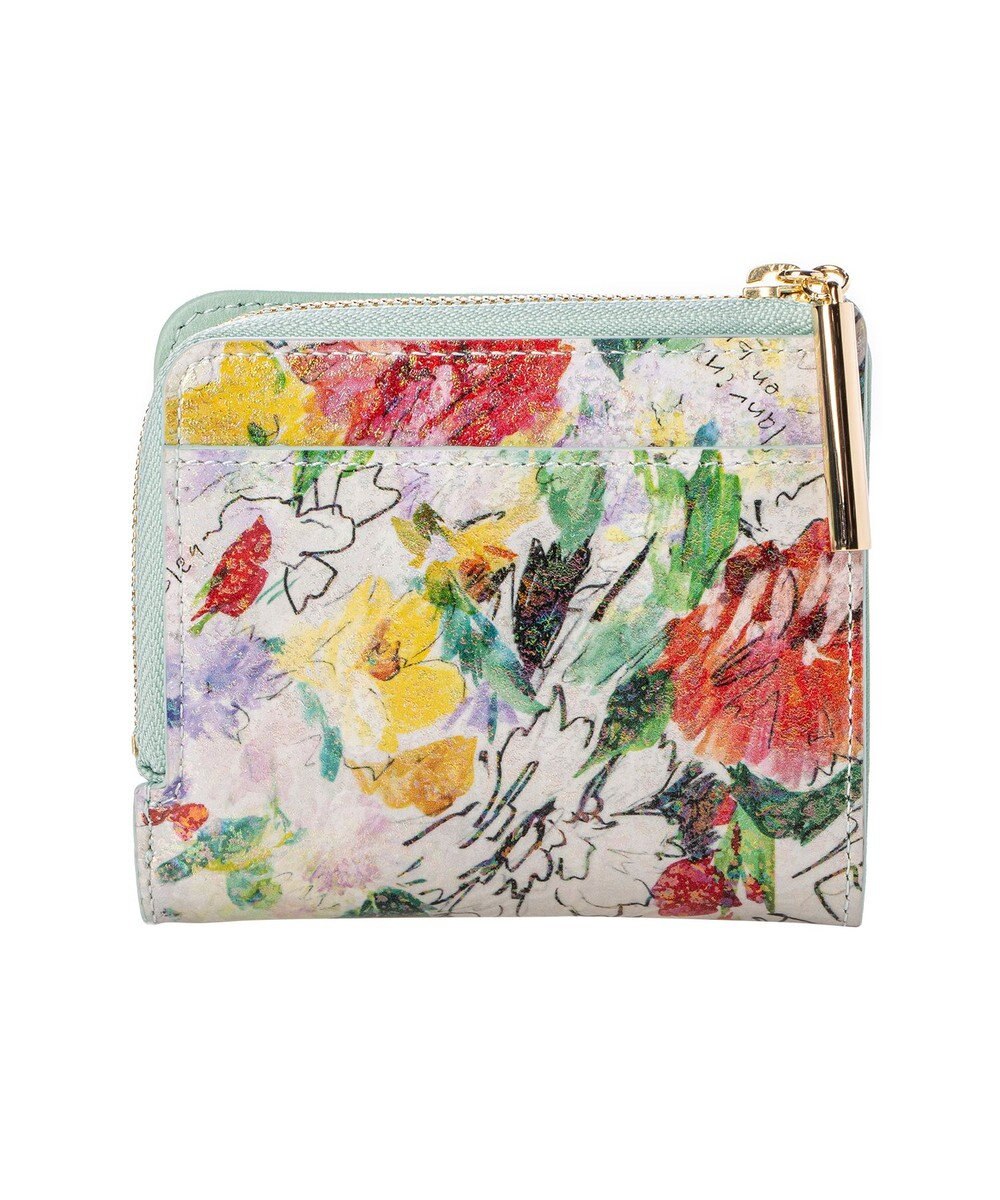 LANVIN en Bleu アクアレル Lファスナー二つ折り財布 