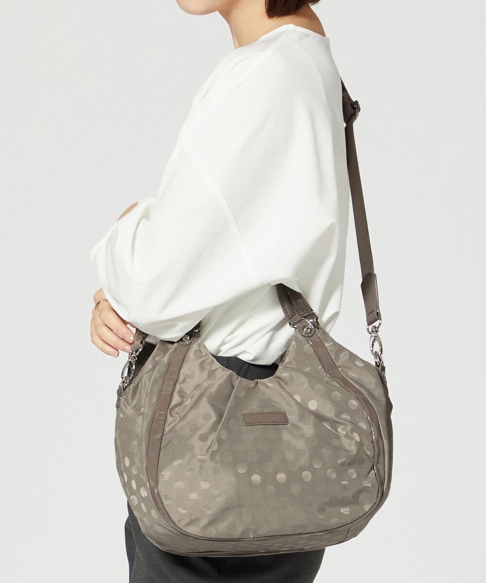 Y'SACCS ドット柄ジャガードエナメルアクセント2wayトート 