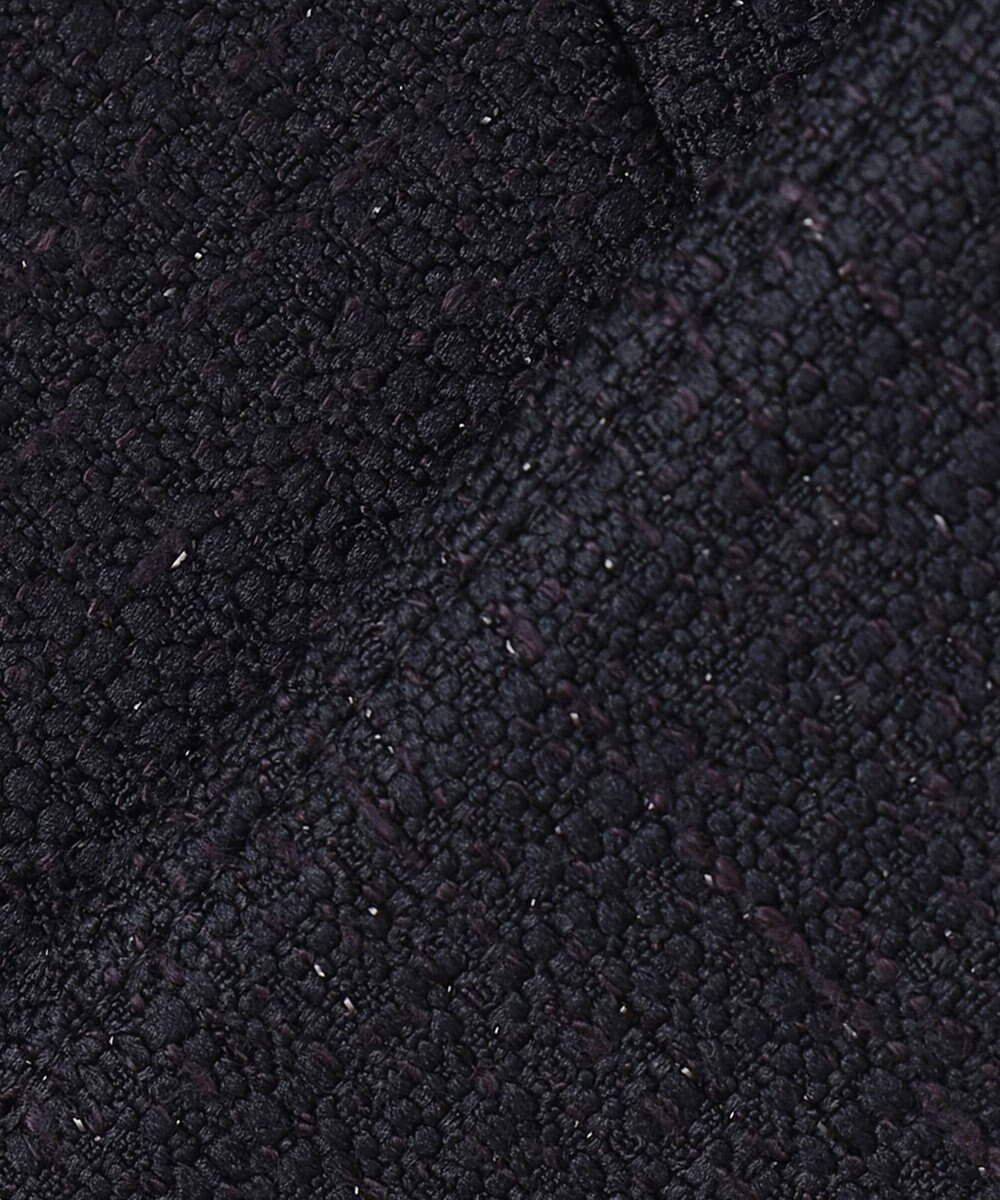 ANY ライトツイード　Ｖネックノーカラージャケット 