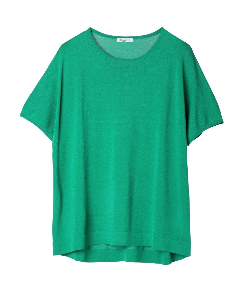 CRAFT STANDARD BOUTIQUE UVカット/接触冷感/洗える/ 半袖ニットプルオーバー 