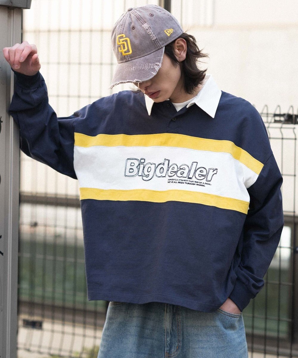 WEGO 【ユニセックス着用ITEM】ステッチロゴラガーシャツ 