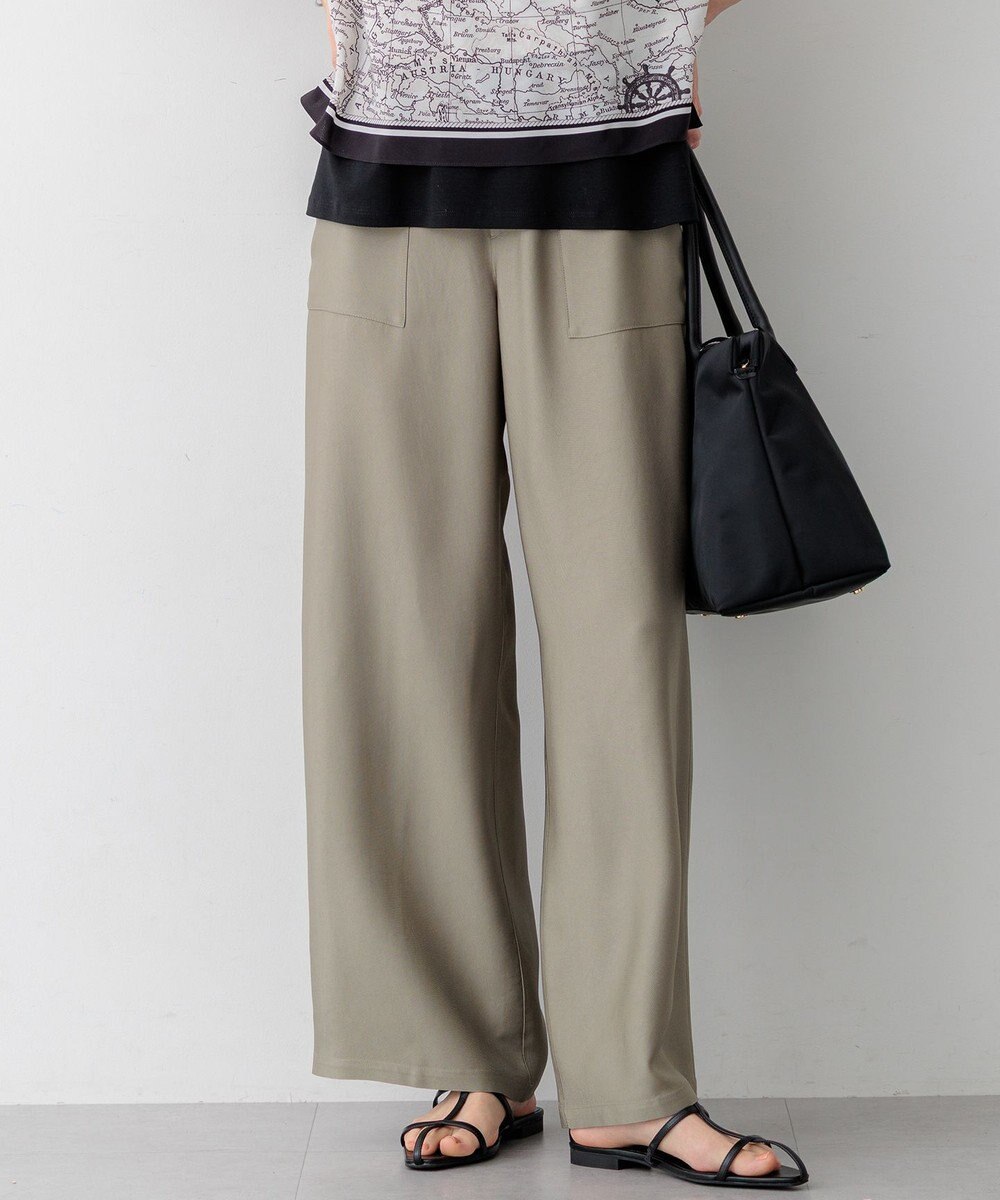 23区 S 【先行予約/見上愛さん着用】ブライトカルゼ ワイド パンツ 