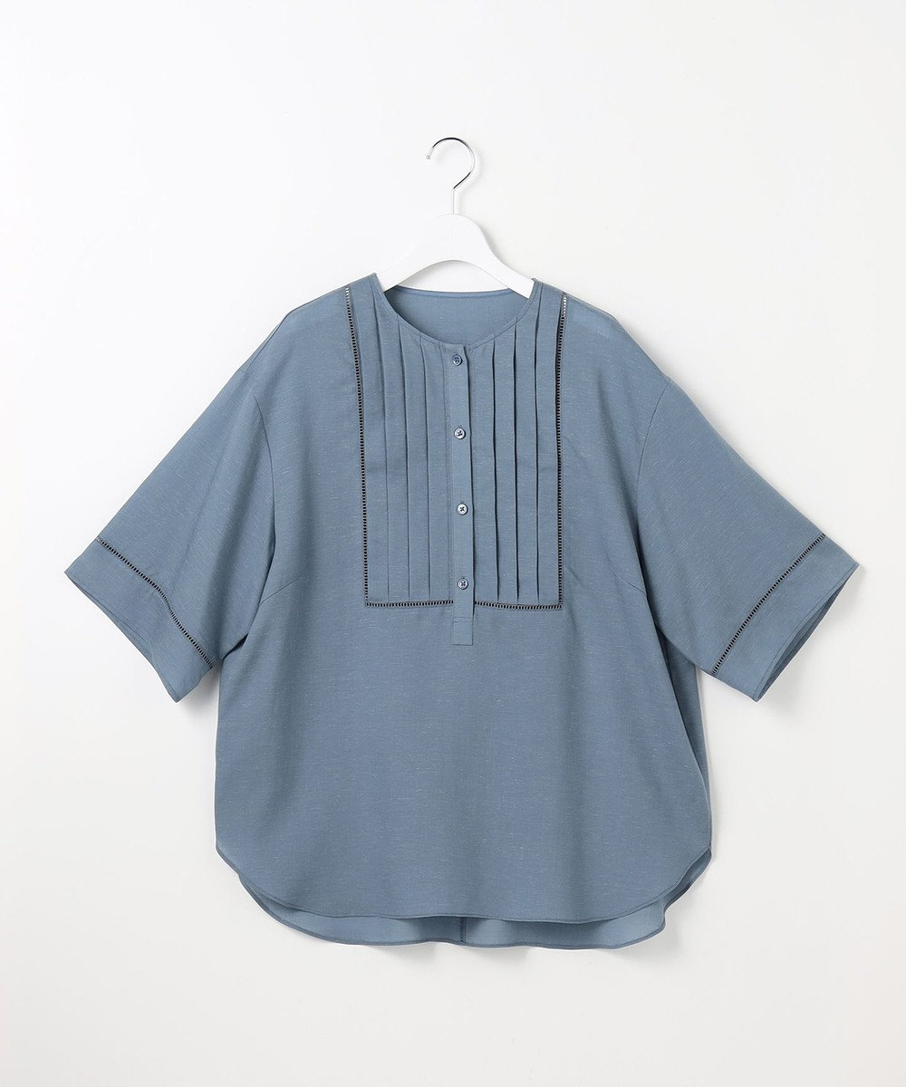 自由区 ナチュラルリネン ブラウス 