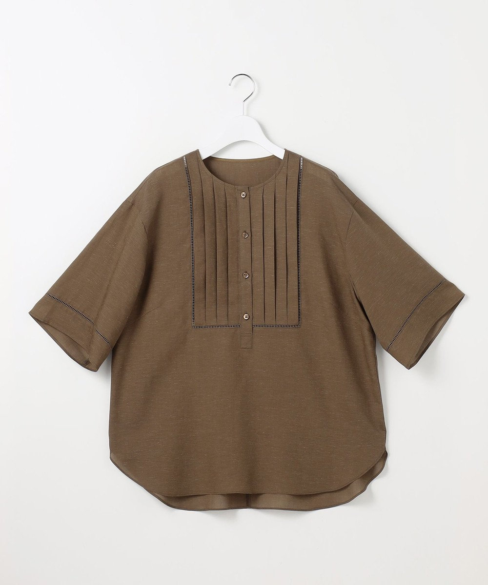自由区 ナチュラルリネン ブラウス 