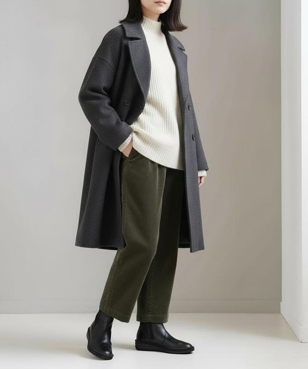 Pointer 【石岡真実さん着用】本革軽量サイドゴアステッチショートブーツ 