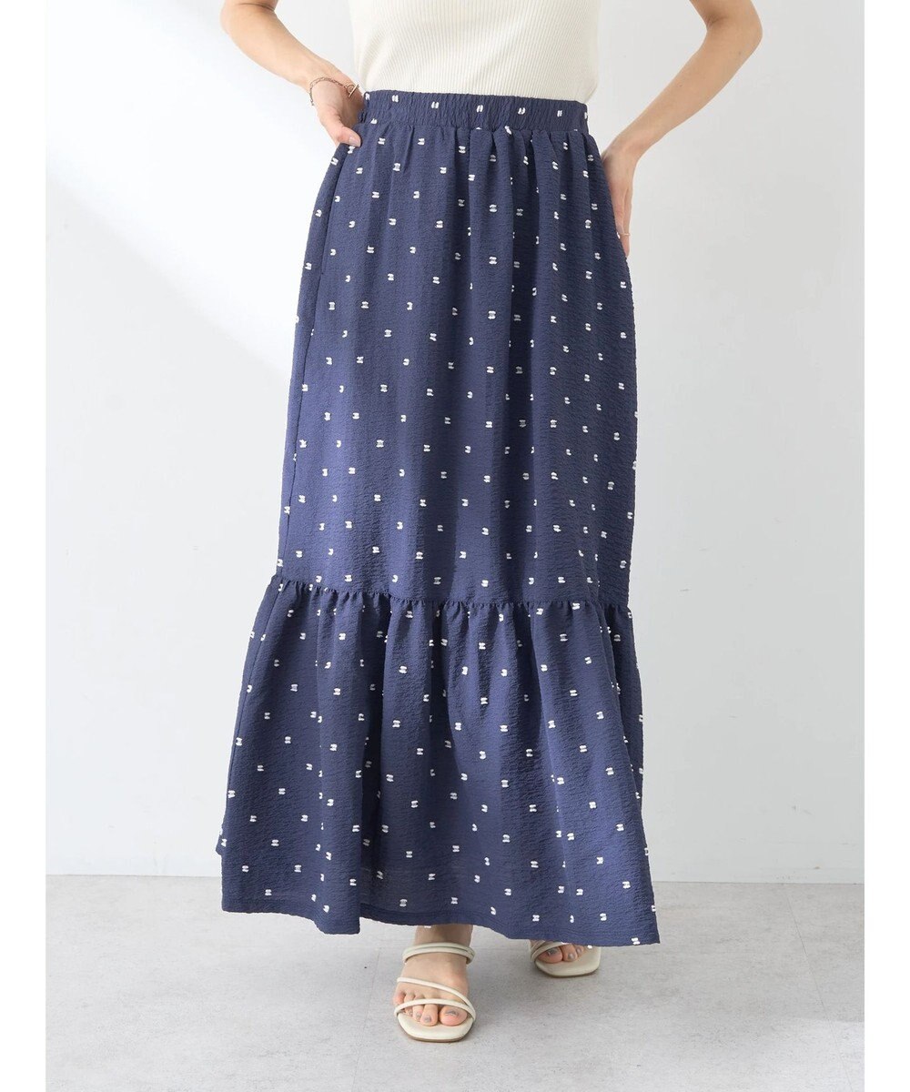 earth music&ecology ドットドビーフレアスカート 