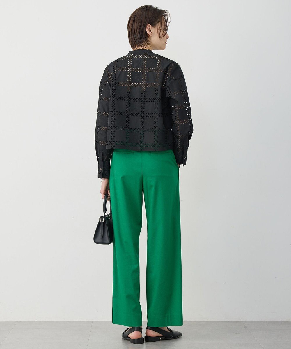 ICB ドライリネンストレッチ ワイドストレートパンツ 