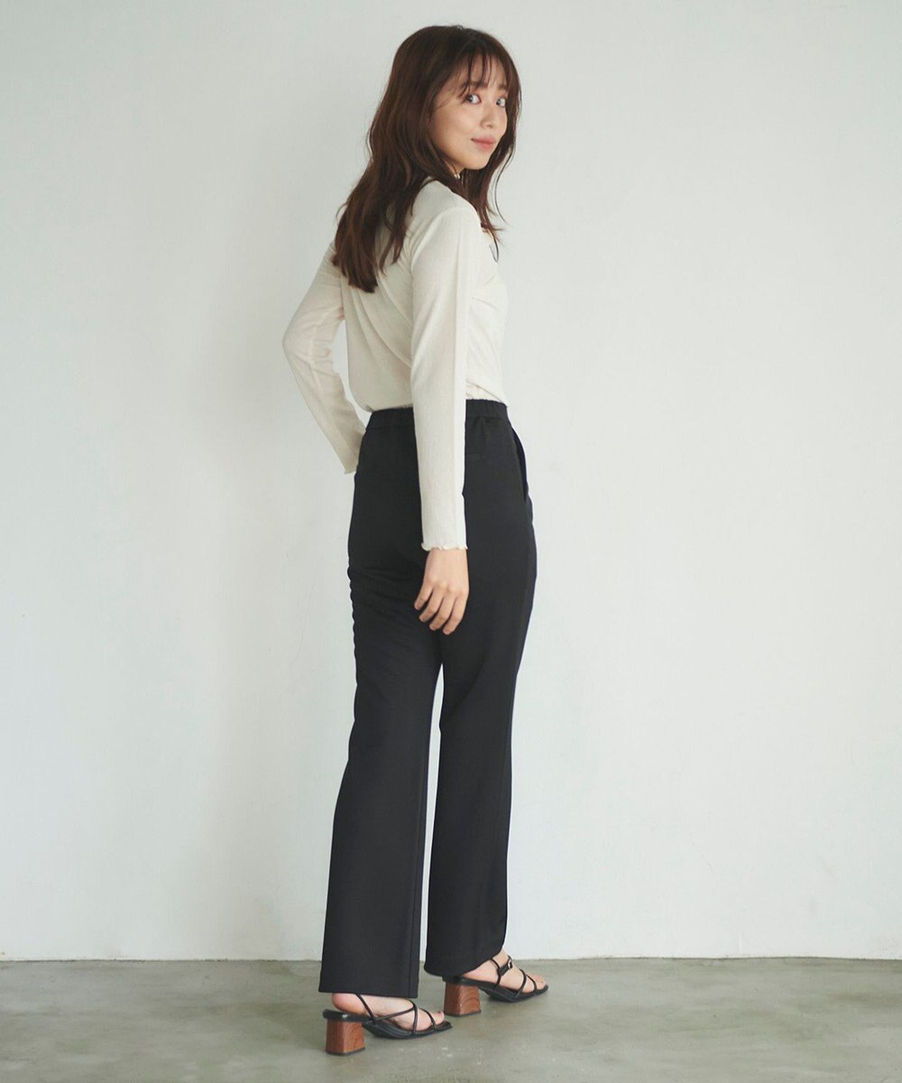 Feroux 【2WAY・洗える】リボンタイシアータートル カットソー 