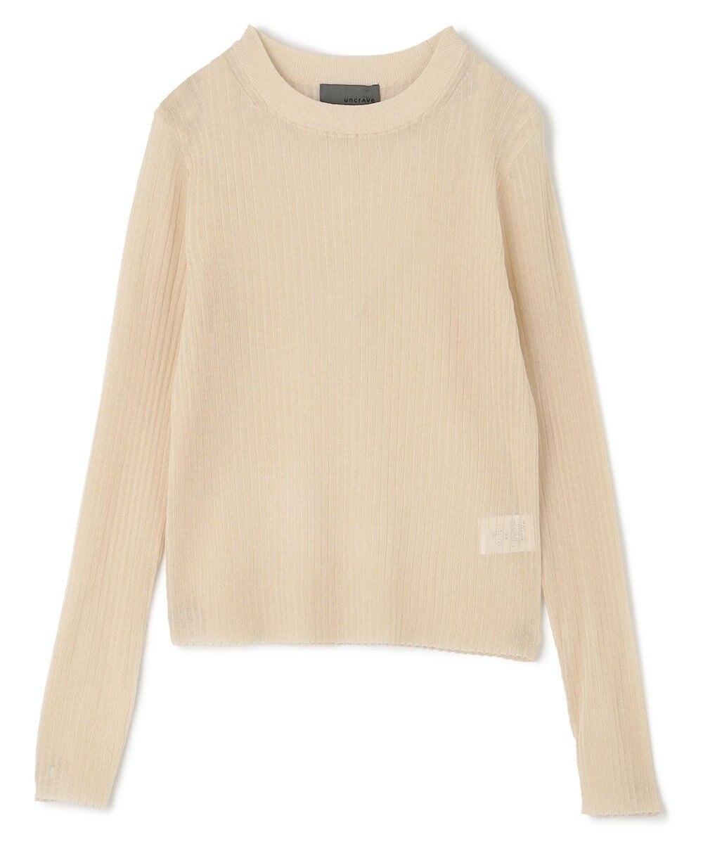 uncrave シアー リブ クルーネック ニット（uncrave STANDARD） 