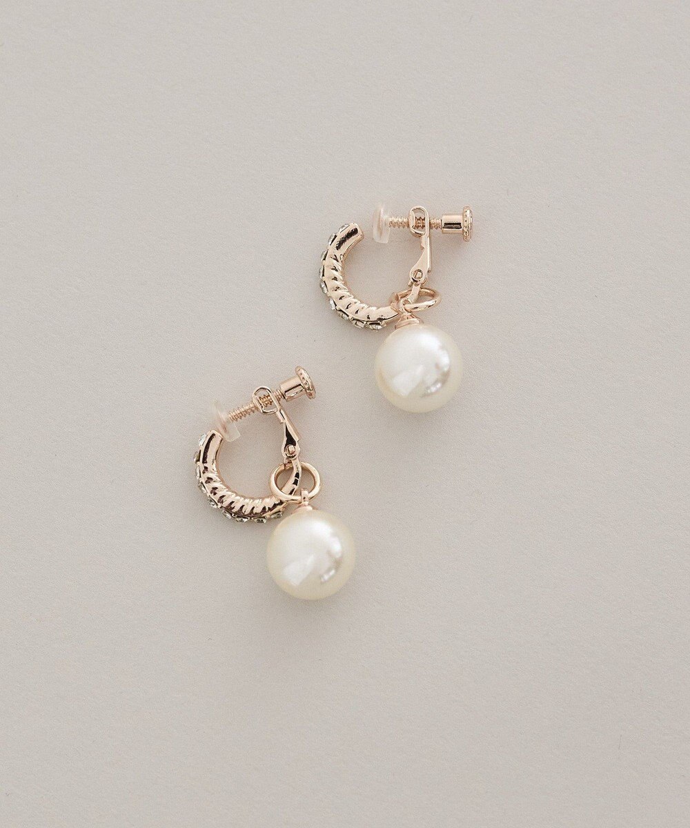 Maison de FLEUR ２Ｗａｙパールビジューイヤリング 