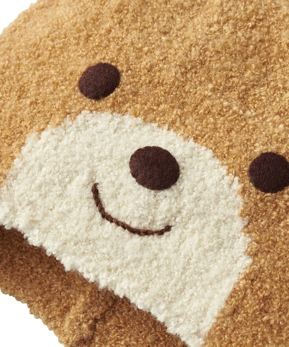 MIKI HOUSE HOT BISCUITS 【46-52cm】くまのお顔 マシュマロニットフード(帽子) 