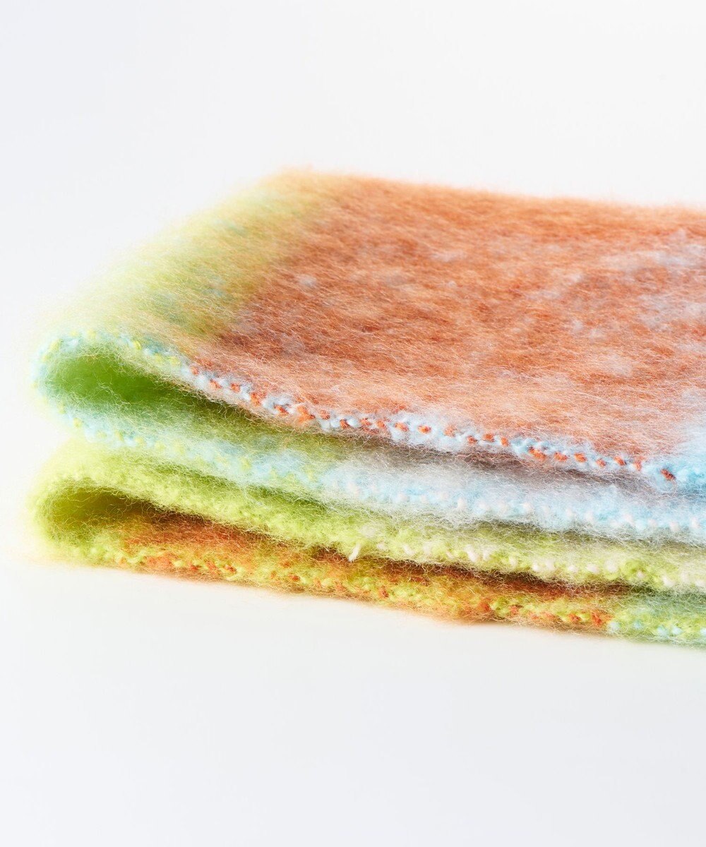 MOONBAT estaa ボリュームマフラー カラーブロック／手洗い可 