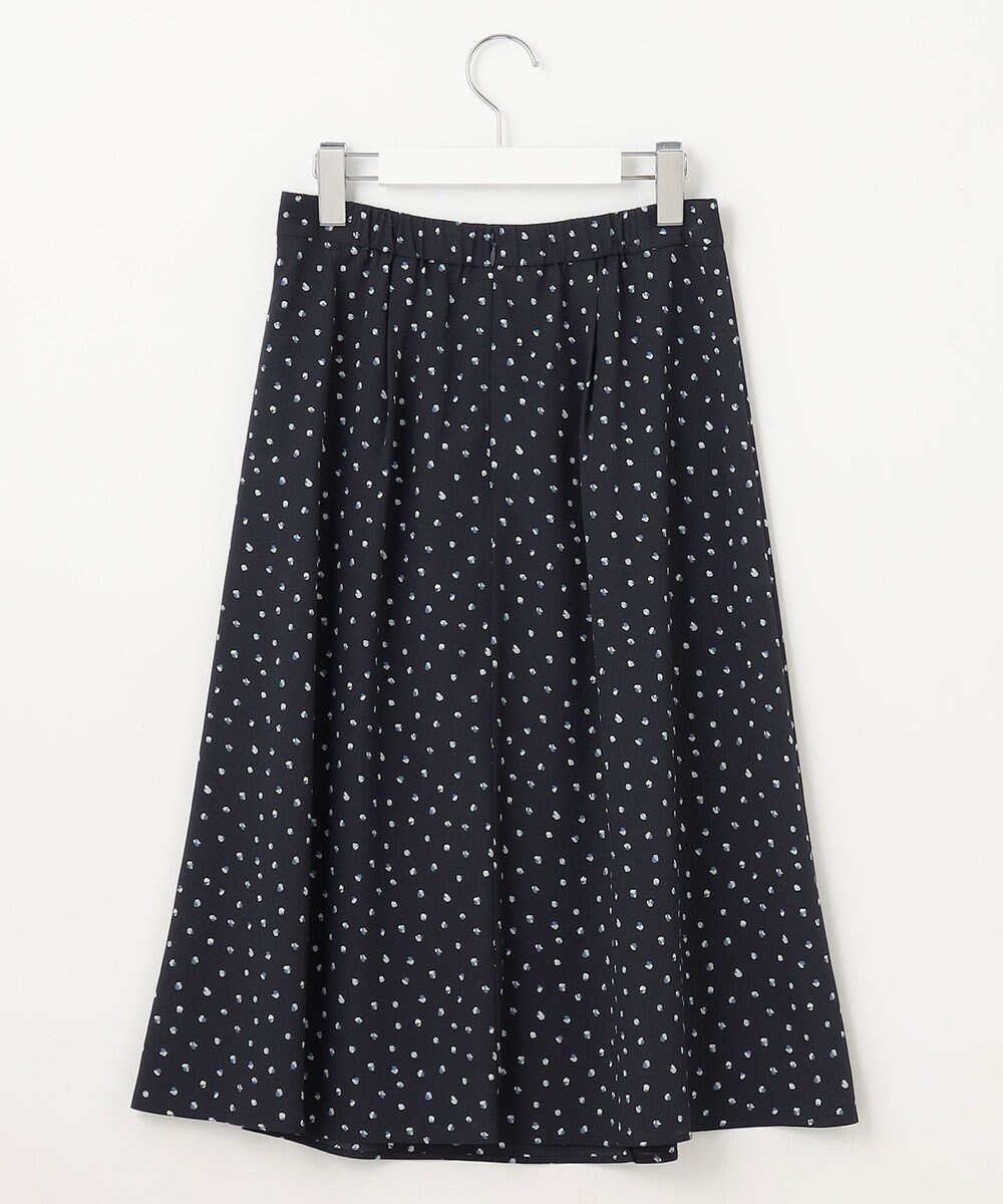 J.PRESS LADIES S 【洗える】ドット フラワープリント スカート 