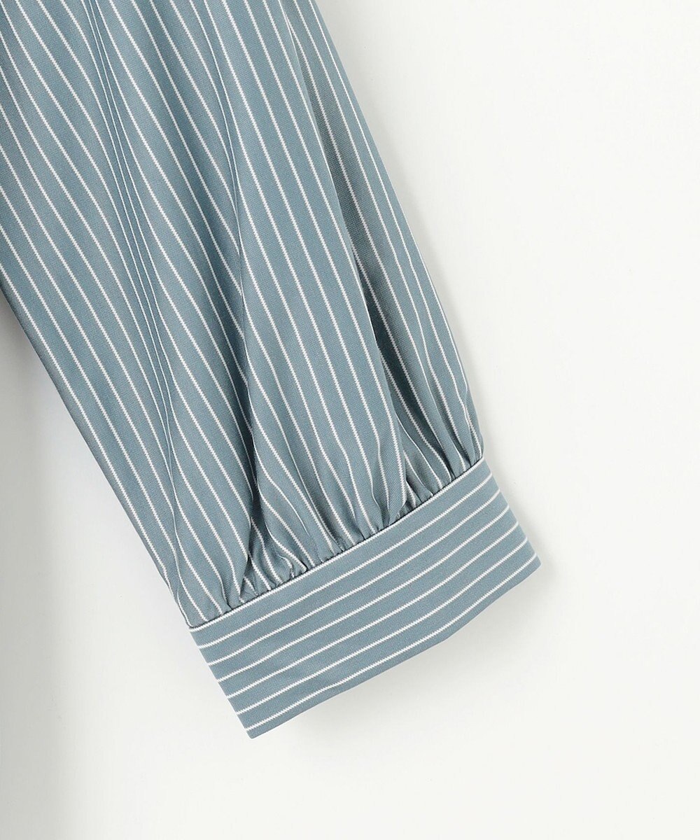 J.PRESS LADIES L ストライプジャージー ピンタック カットソー 