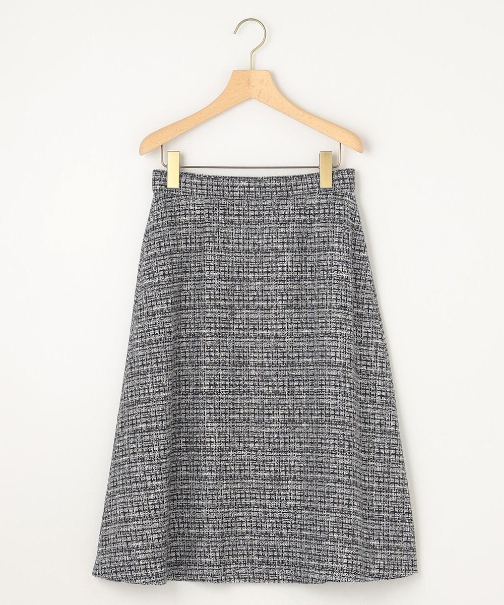組曲 【KUMIKYOKU NAVY】ラメループモールツイード フレアスカート 