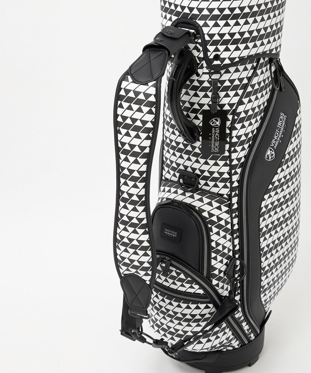 23区GOLF 【UNISEX】フラッグ総柄キャディバッグ　他と被らないデザイン 