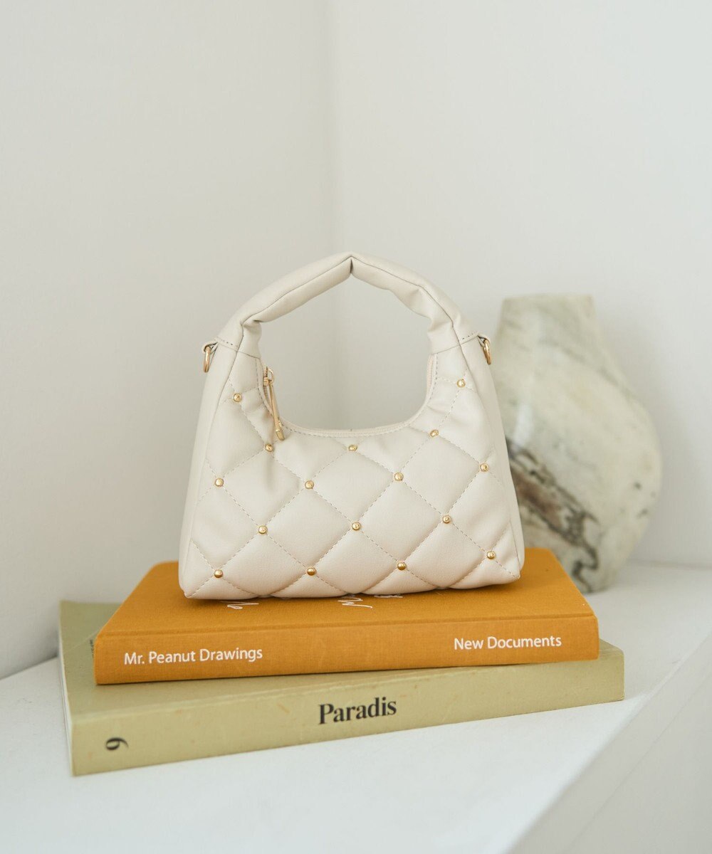 earth music&ecology スタッズキルトバッグ 