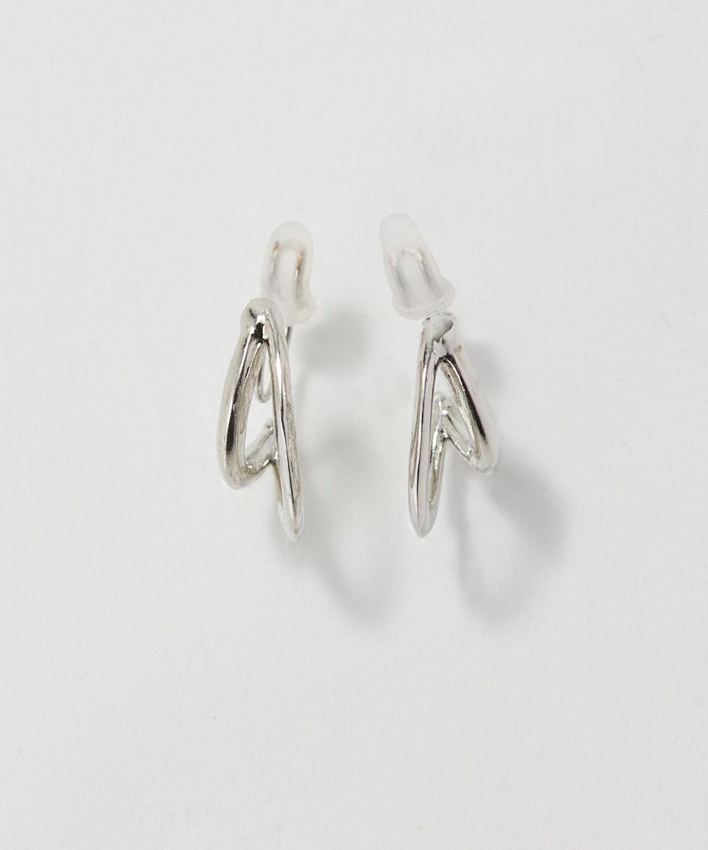 Phoebe 〈痛くないシリーズ/アレルギー対応〉ベーシックダブルフープライトフィットイヤリング　シルバー 