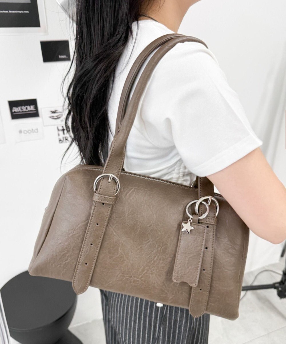 WEGO リップチャーム付きボストンバッグ 