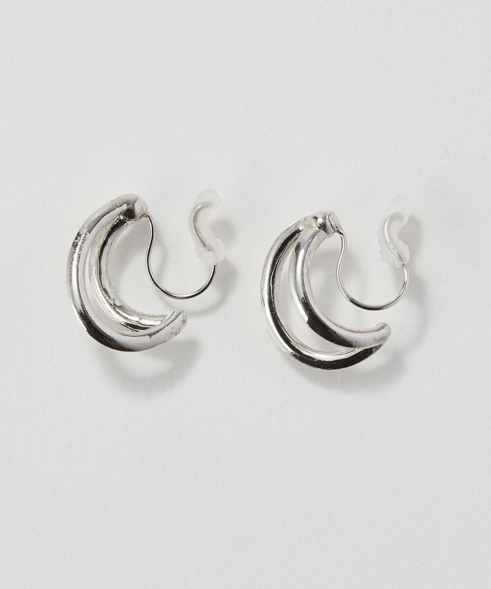 Phoebe 〈痛くないシリーズ/アレルギー対応〉ベーシックダブルフープライトフィットイヤリング　シルバー 