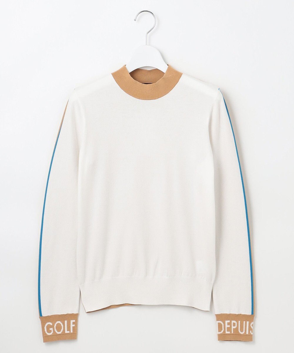 23区GOLF 【WOMEN】レーヨンストレッチカラーブロックニット 