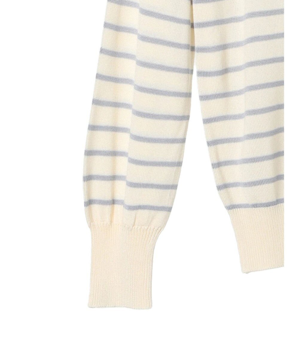 earth music&ecology レースボーダーニットプルオーバー 