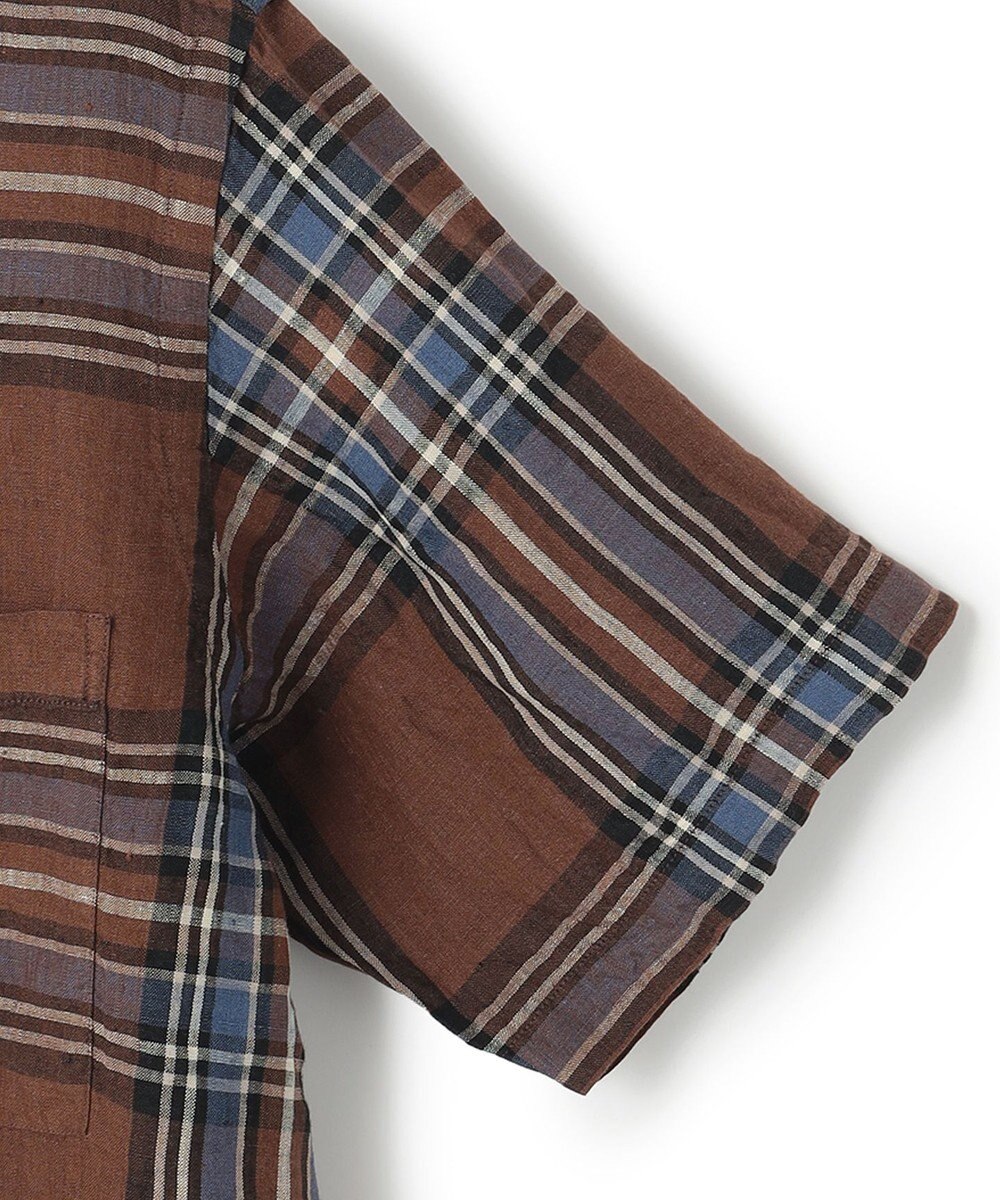 J.PRESS MEN フレンチリネンビッグチェックシャツ 