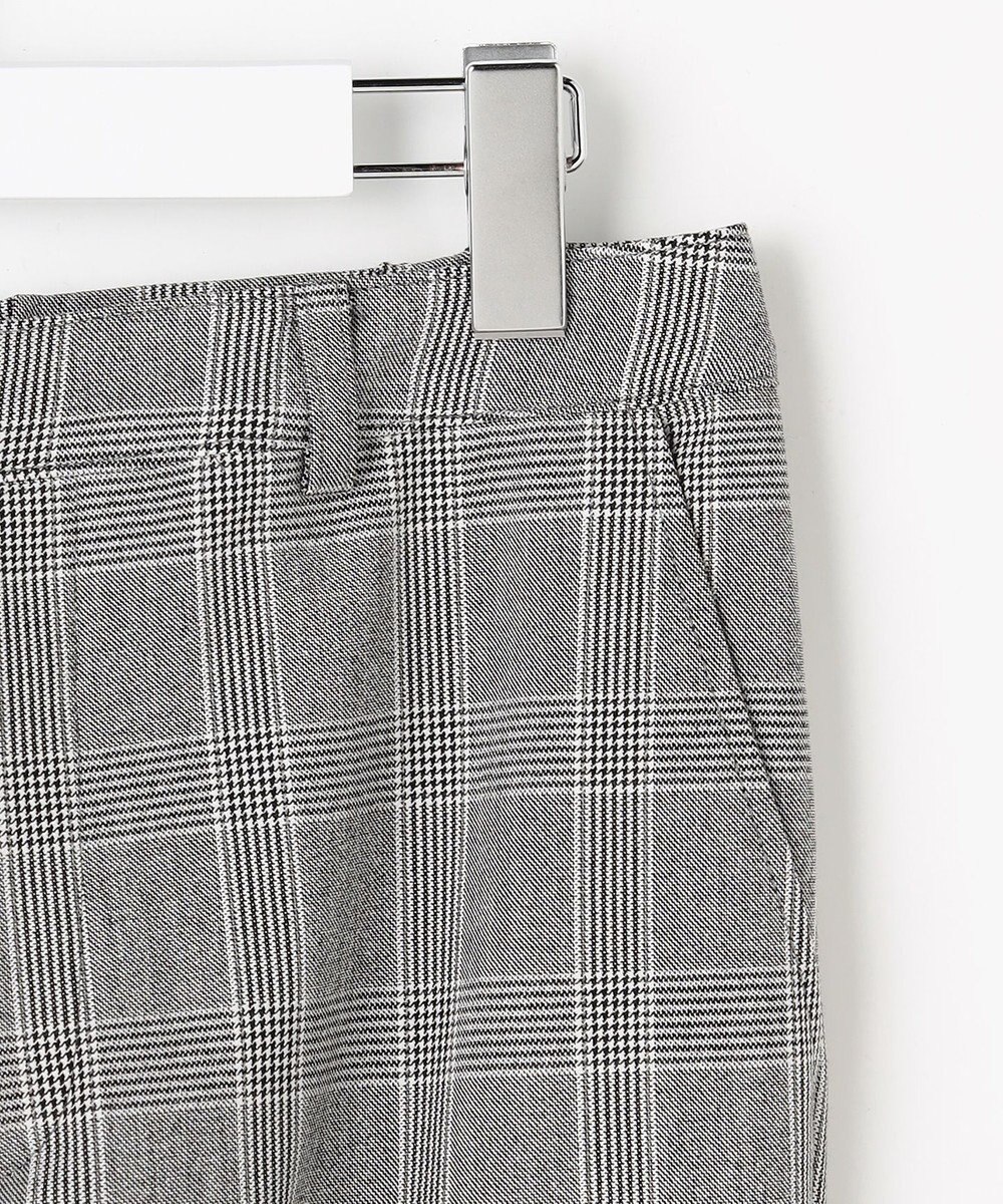 J.PRESS LADIES L アルガンシルク チェック テーパード パンツ 