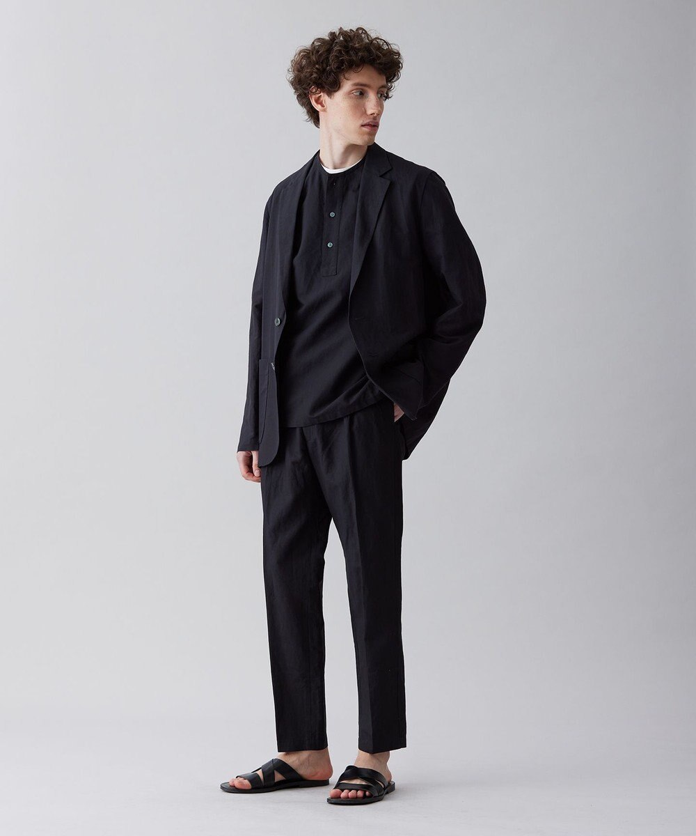 UNFILO MENS ライトリネン ヘンリーネックシャツ [23年春夏商品] 