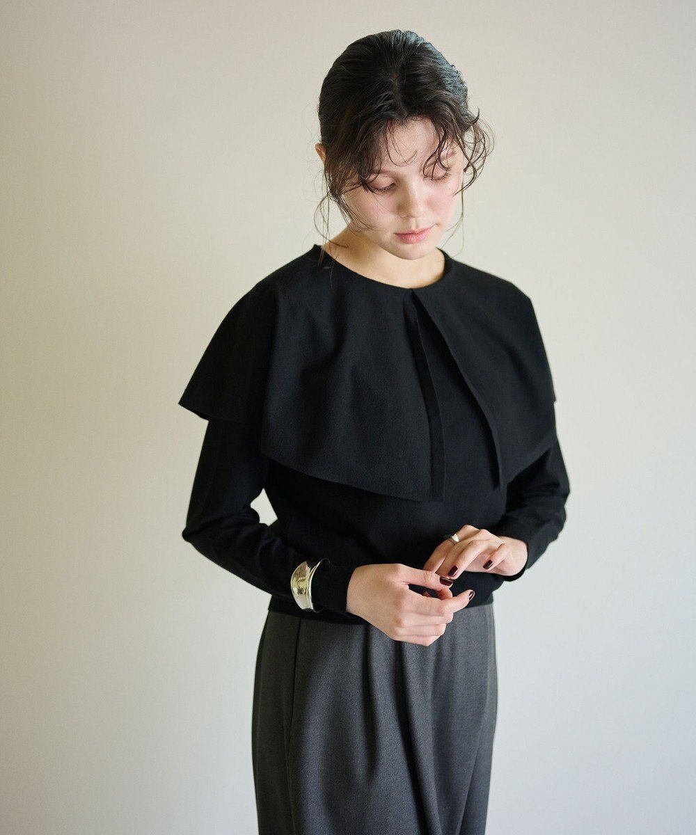 #Newans 【洗える】ケープカラープルオーバー 