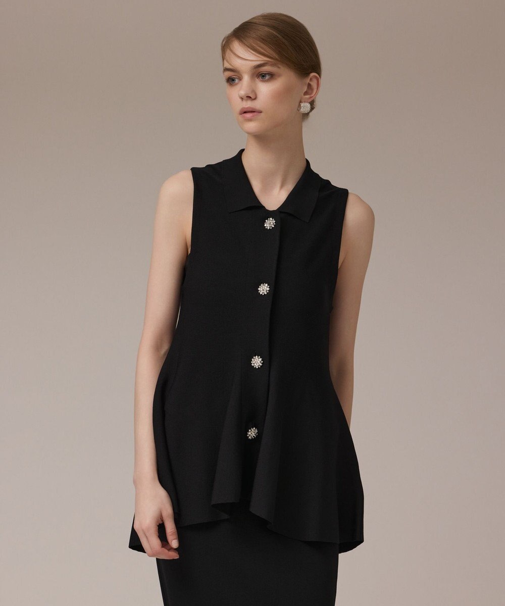 GRACE CONTINENTAL ビジューニットベスト 