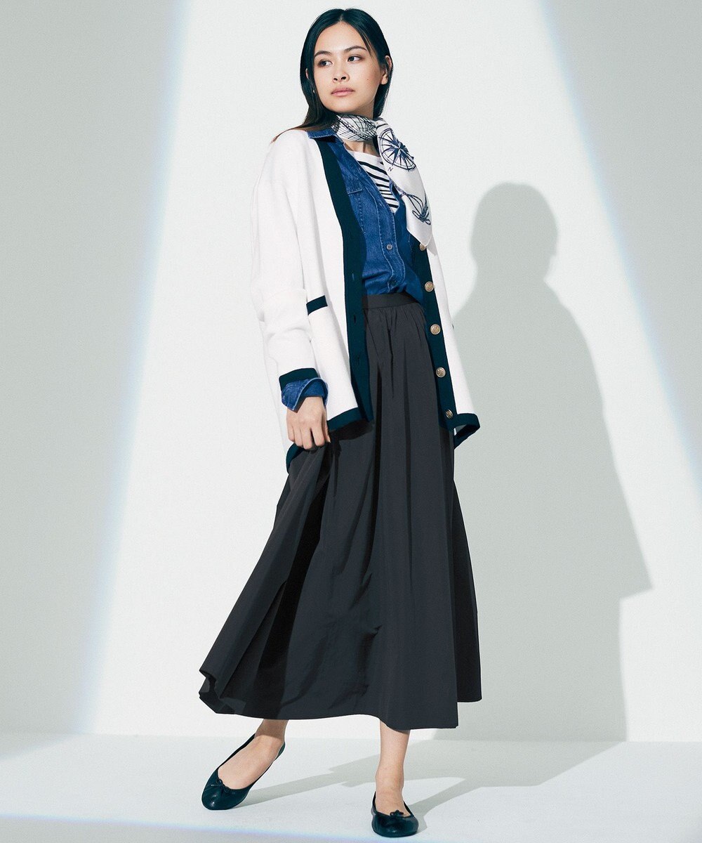 23区 S 【洗える】ラスターコットンポリエステル ボーダー ニット 