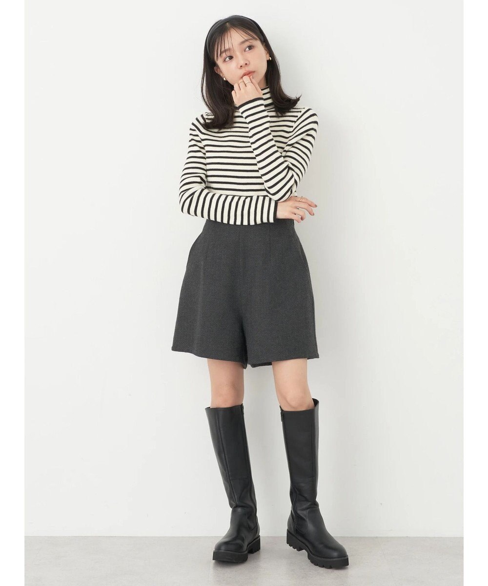 earth music&ecology やわらかタッチリブタートルネックプルオーバー 