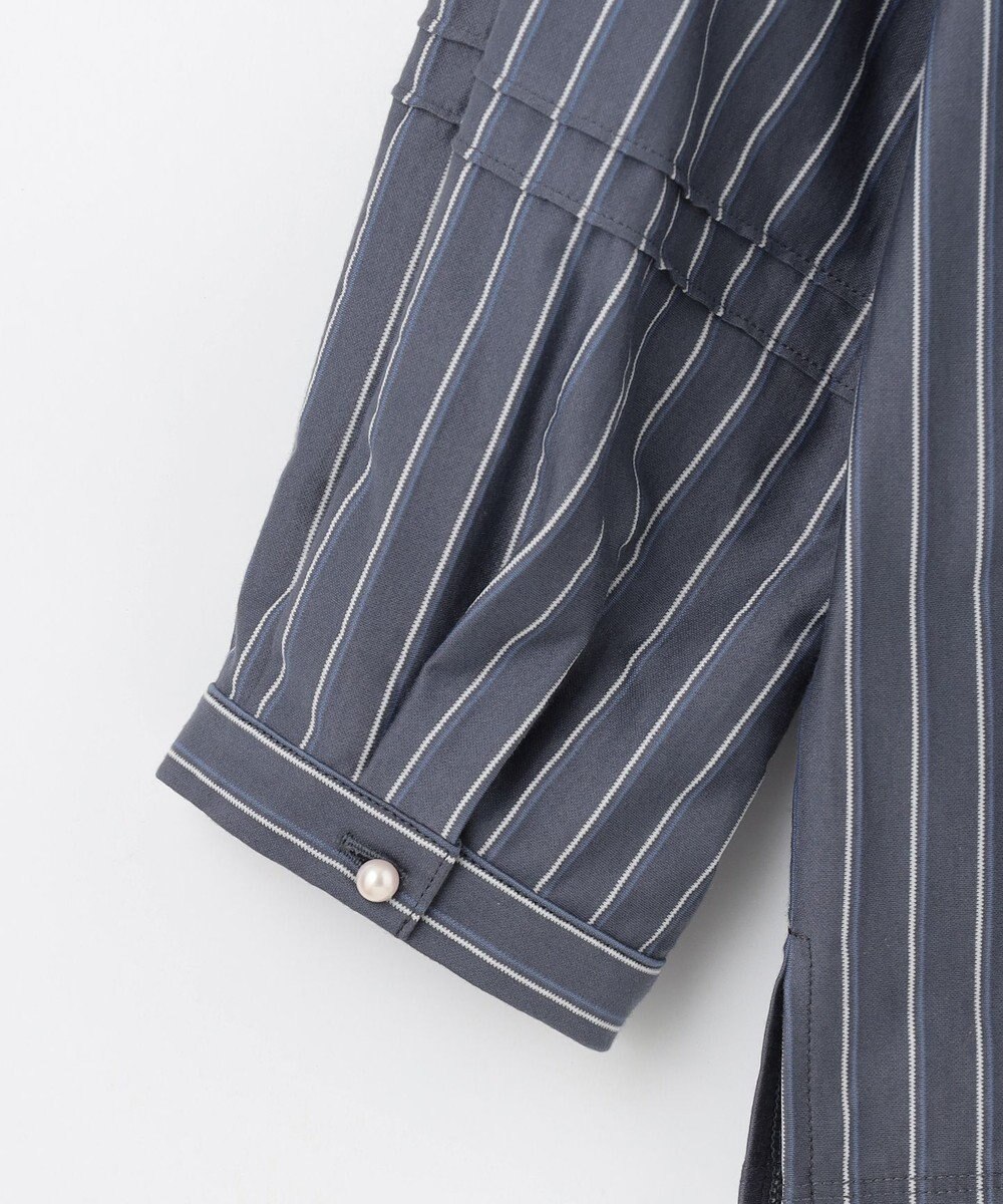 J.PRESS LADIES ストライプジャージー ピンタック カットソー 