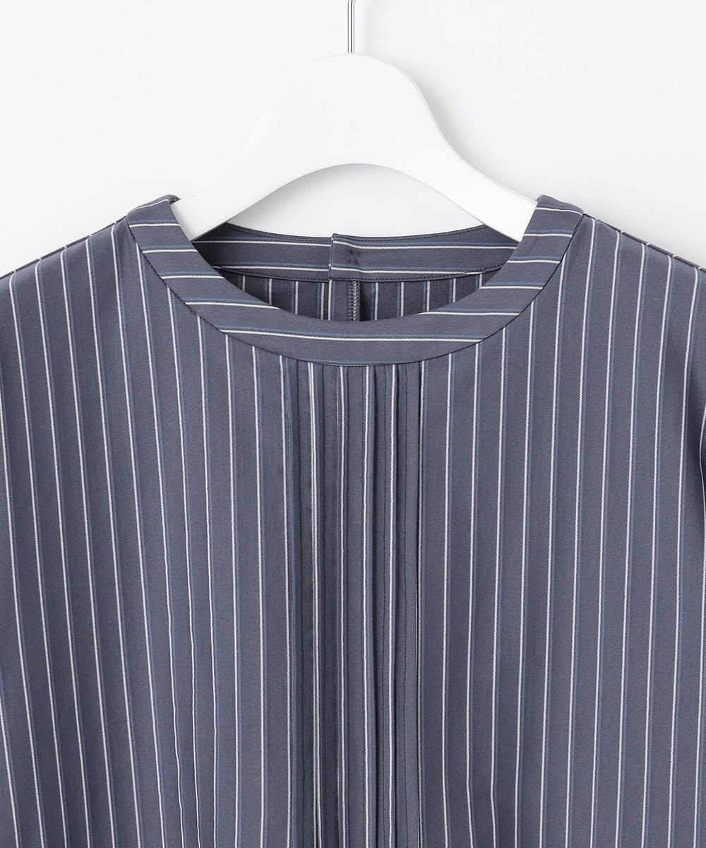 J.PRESS LADIES ストライプジャージー ピンタック カットソー 