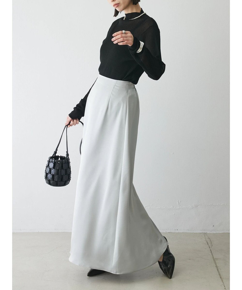 Green Parks AnriettMusee ラメ切替スリーブリブシアーニット 